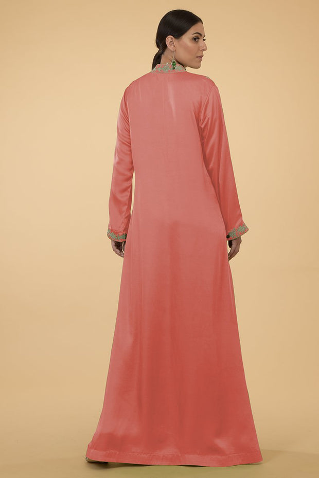 TERRACOTTA KASHMIR KAFTAN