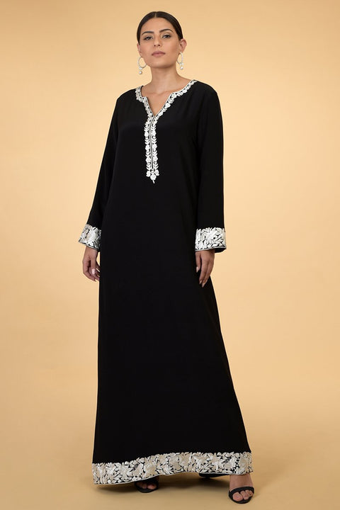 BLACK IVORY KAFTAN