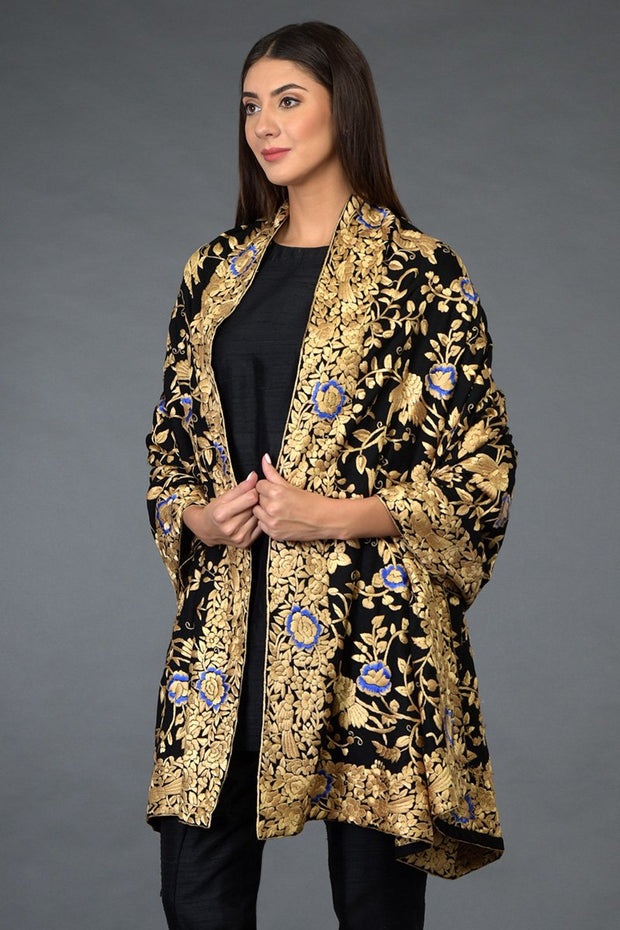 BLACK GOLD PASHMINA SHAWL
