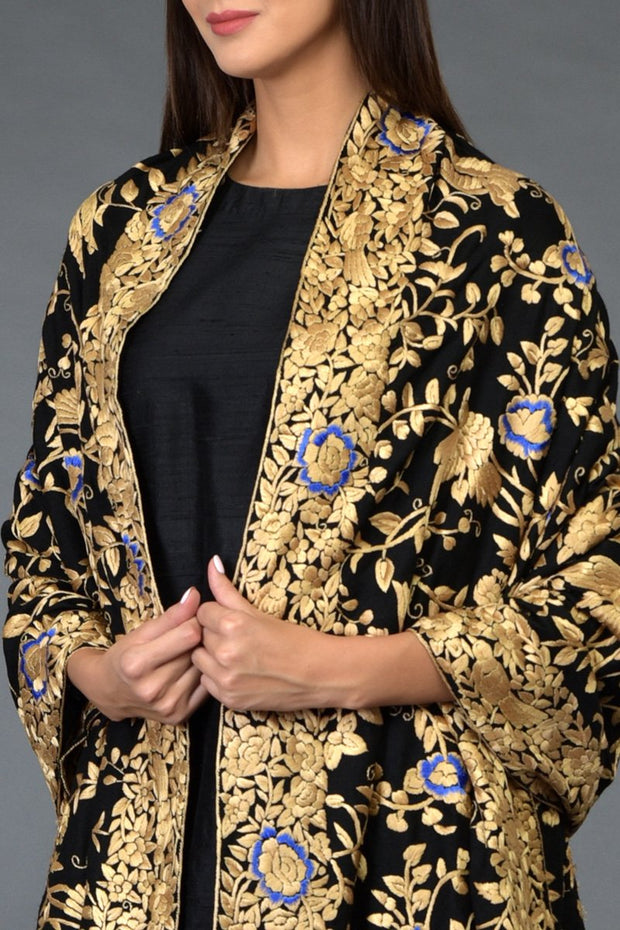 BLACK GOLD PASHMINA SHAWL