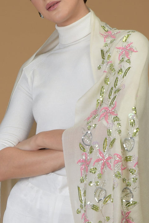 FLORENE IVORY SCARF