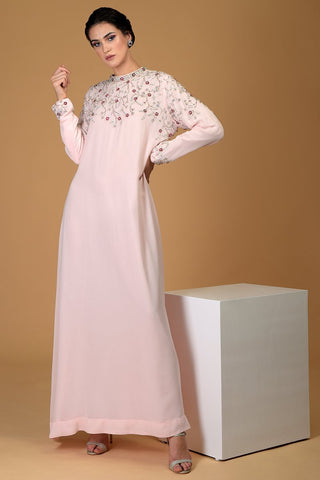 ELYSIAN GLOW CRYSTAL EMBROIDERED DRESS