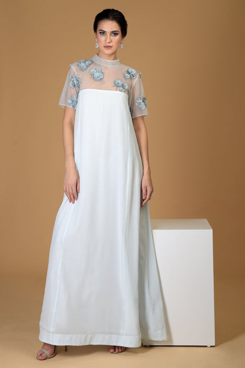 BLUE TWILIGHT EMBROIDERED DRESS