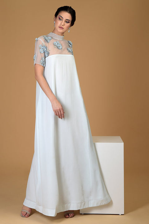 BLUE TWILIGHT EMBROIDERED DRESS