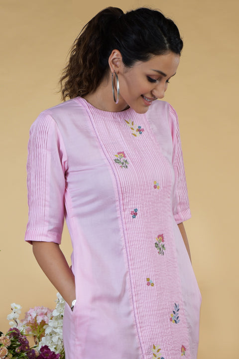 Emma Thread Embroidered Shift Dress