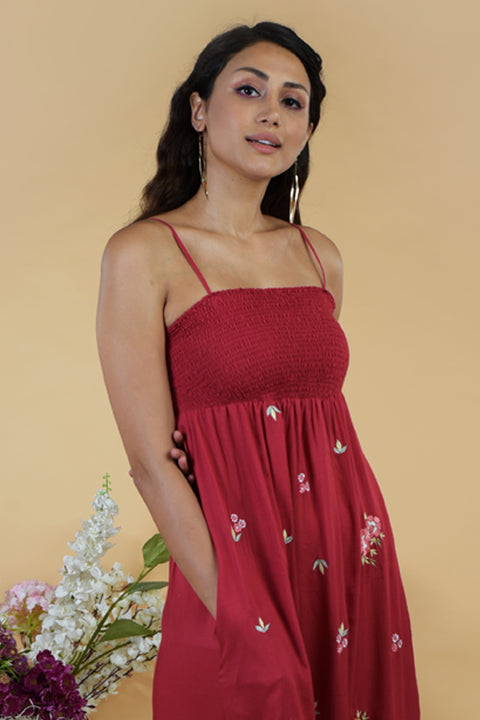 Elizabeth Embroidered Strap Dress