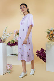 Julia Embroidered Slit Dress