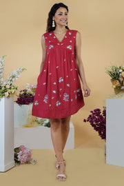 Spice Cherry Asymmetric Dress