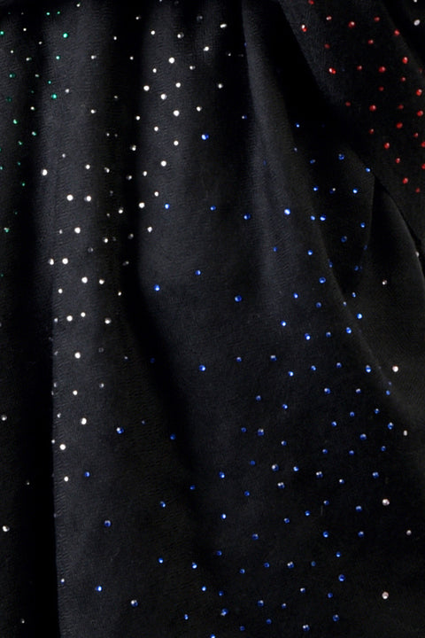 Ira Black Starry Night Swarovski Pure Cashmere Stole
