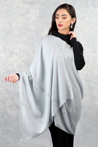 Ira Winter Sky Swarovski Pure Cashmere Stole