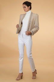 BEIGE QUEEN TWEED JACKET
