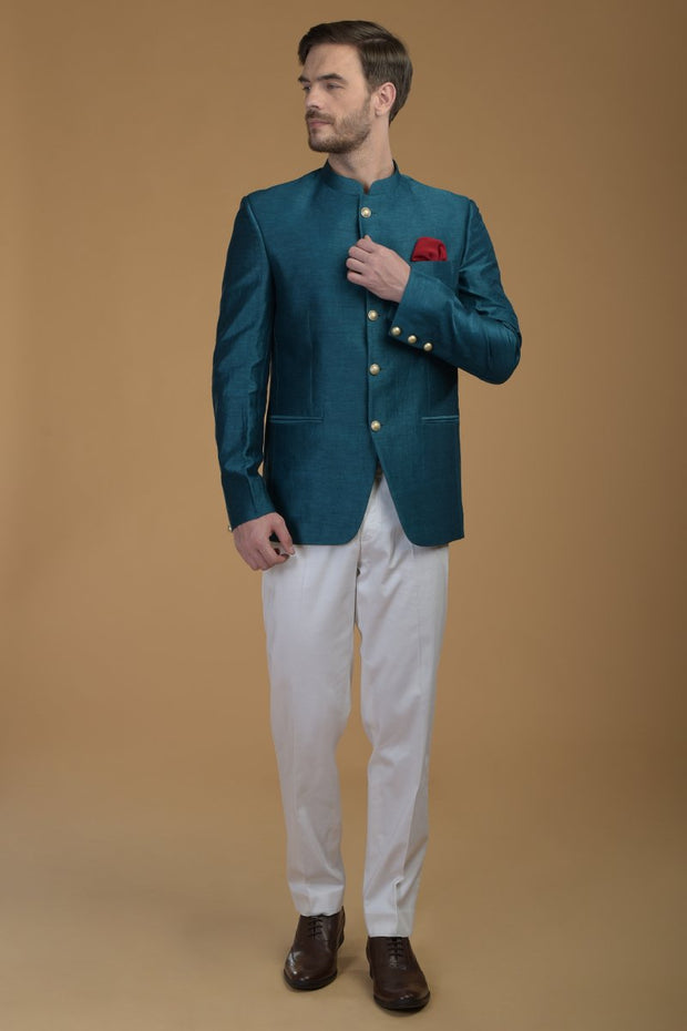 SPLENDID PEACOCK BLUE JACKET SET