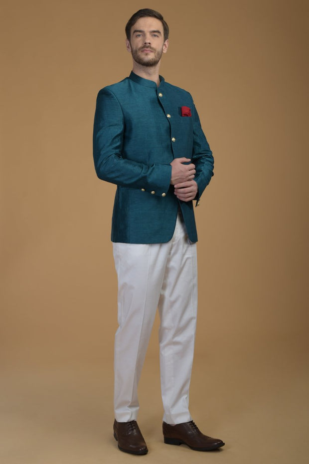 SPLENDID PEACOCK BLUE JACKET SET