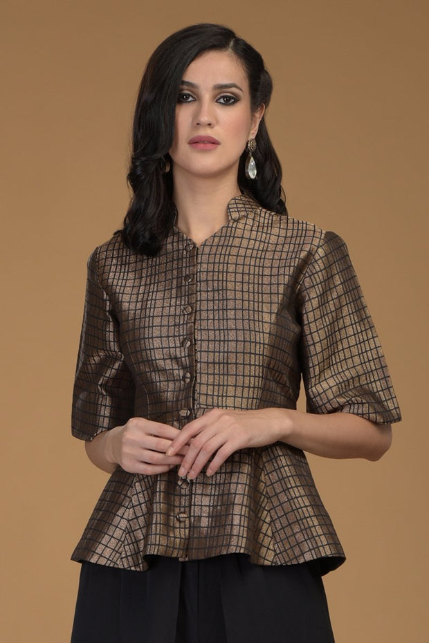 REGAL QUINTESSENCE PEPLUM TOP