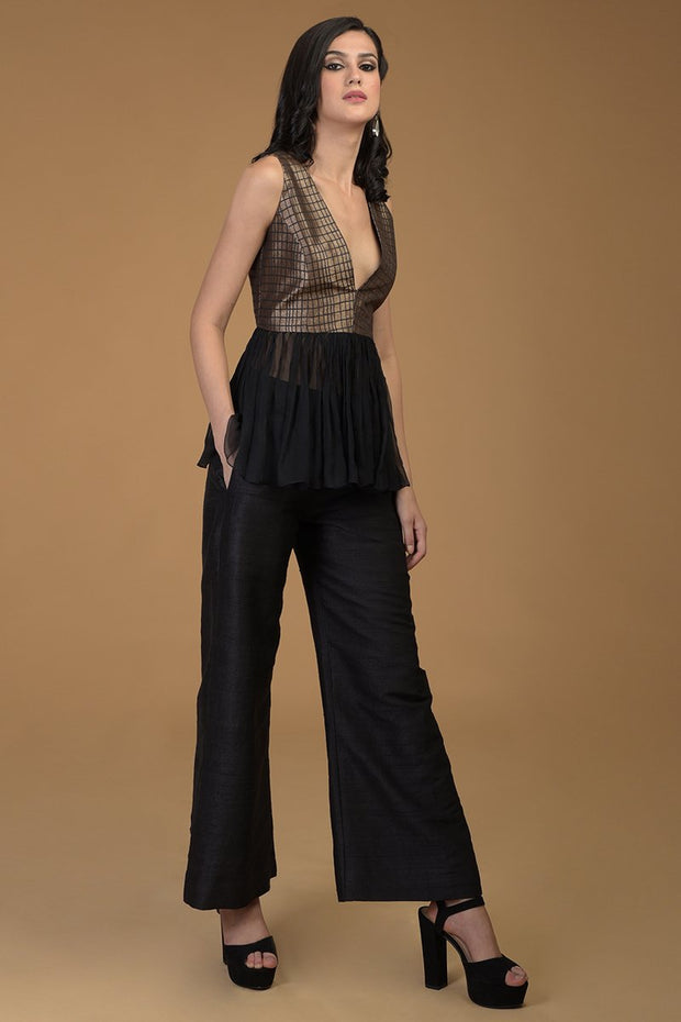 LEORA PEPLUM TOP