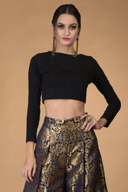 BLUE GOLD DIVIDER SKIRT SET