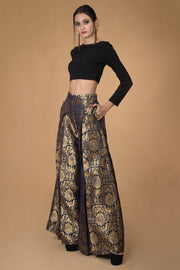 BLUE GOLD DIVIDER SKIRT SET