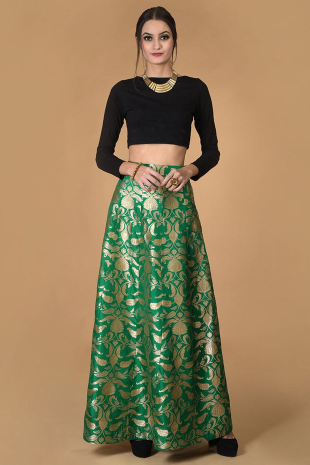 ELEGANT SILK SKIRT SET