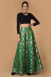 ELEGANT SILK SKIRT SET