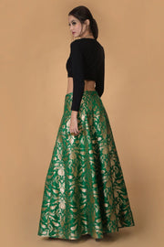 ELEGANT SILK SKIRT SET