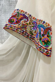 Paisley Love Handcrafted Ivory Midi Dress