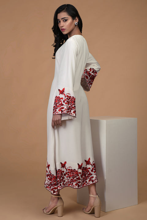 RED BURB DRESS