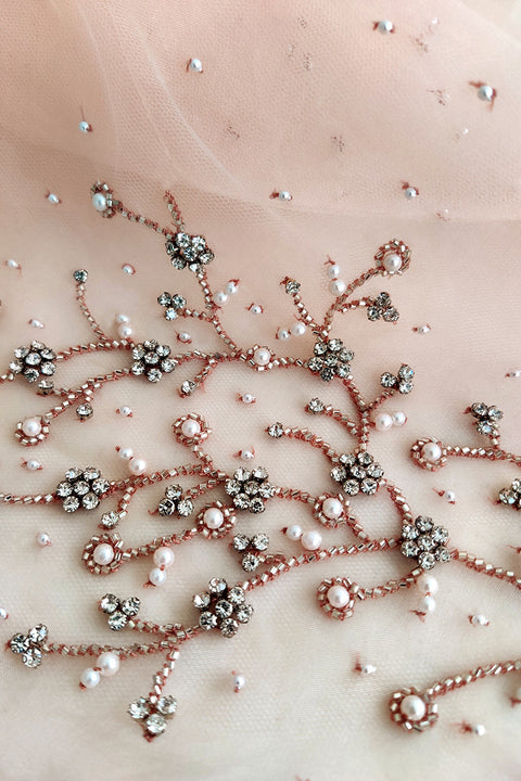 CRYSTAL FLOWERET BOMBER JACKET