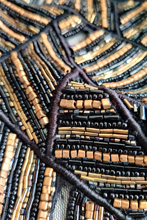 BLACK- GOLD METALLIC JACKET