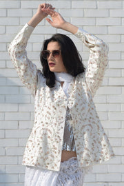SNOWBERRY SEQUINED IVORY JACKET
