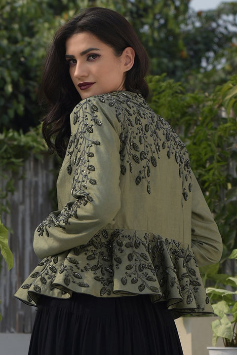 AEGLE STRUCTURED PEPLUM JACKET