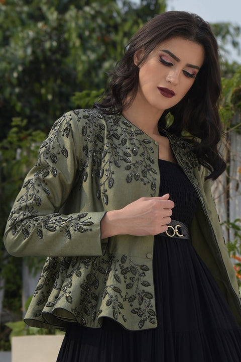 AEGLE STRUCTURED PEPLUM JACKET